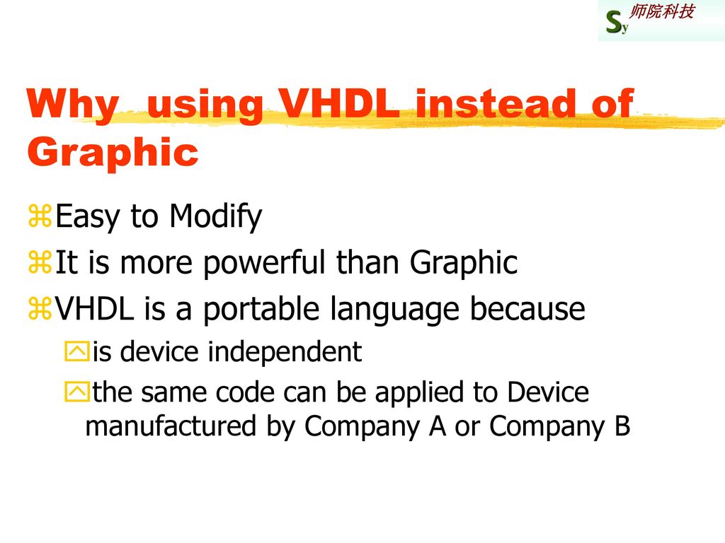 Why using VHDL instead of Graphic