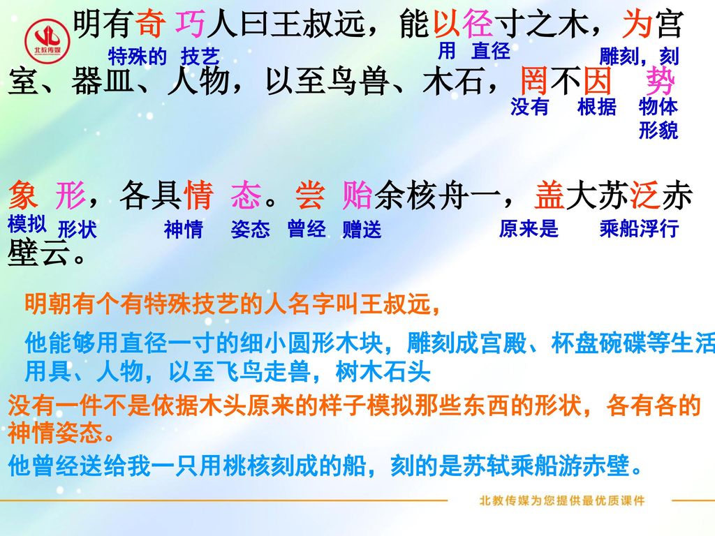 室、器皿、人物，以至鸟兽、木石，罔不因 势