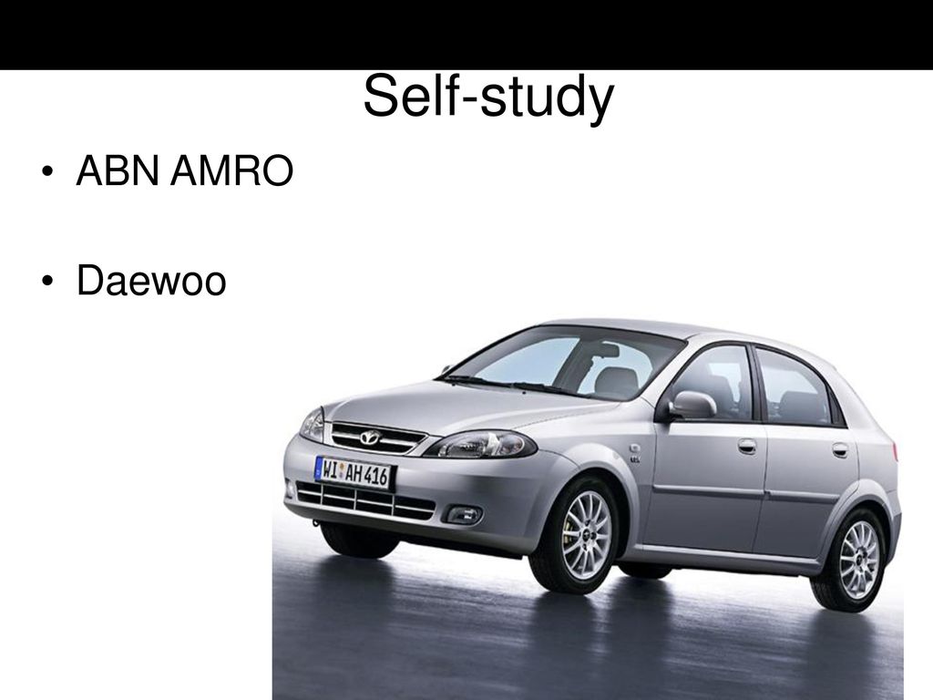 Self-study ABN AMRO Daewoo