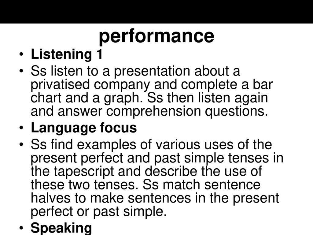 Part 1 Measuring performance