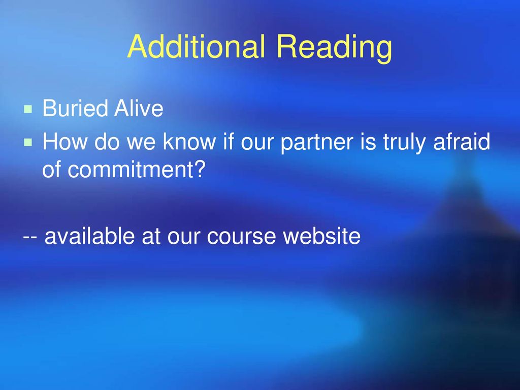 Additional Reading Buried Alive