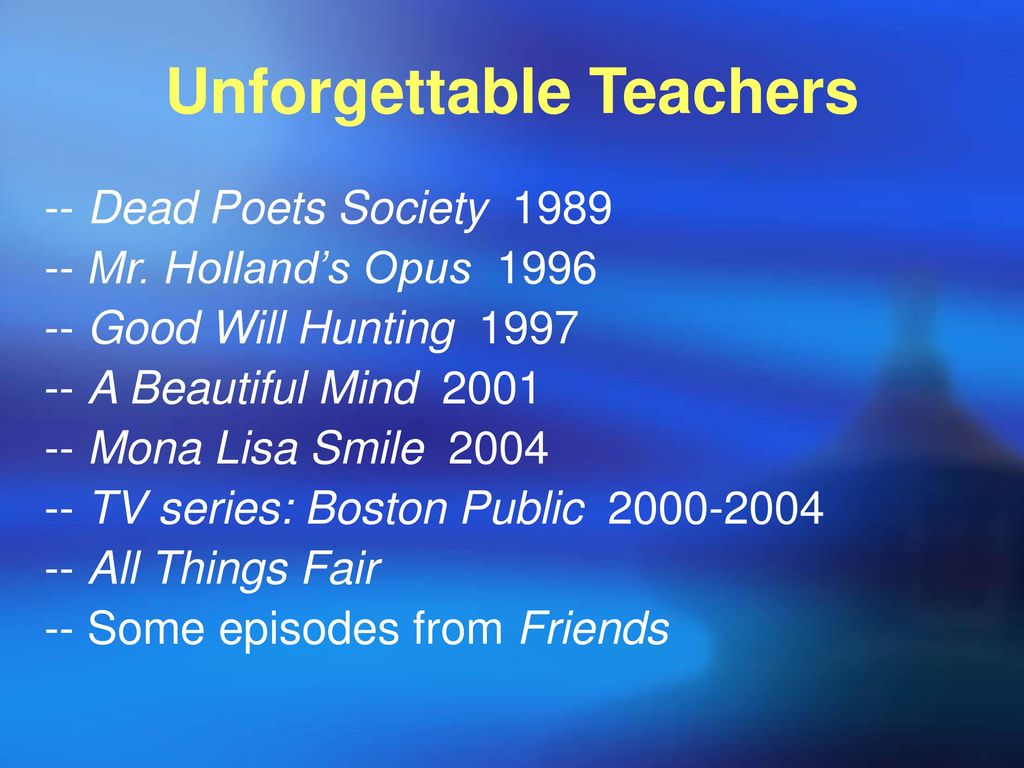 Unforgettable Teachers