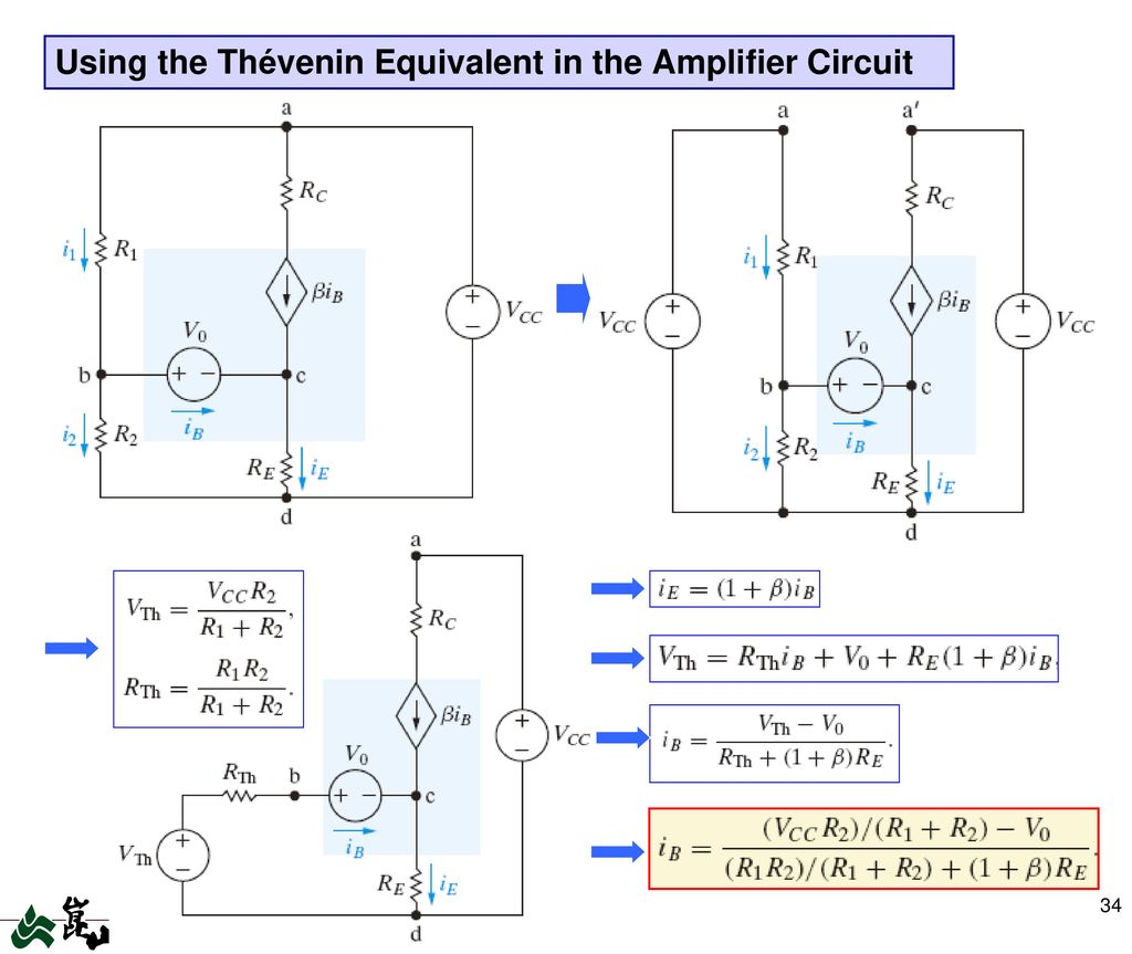 Using the Thévenin Equivalent in the Amplifier Circuit