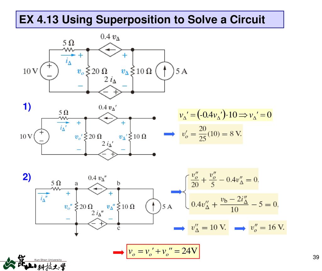 EX 4.13 Using Superposition to Solve a Circuit