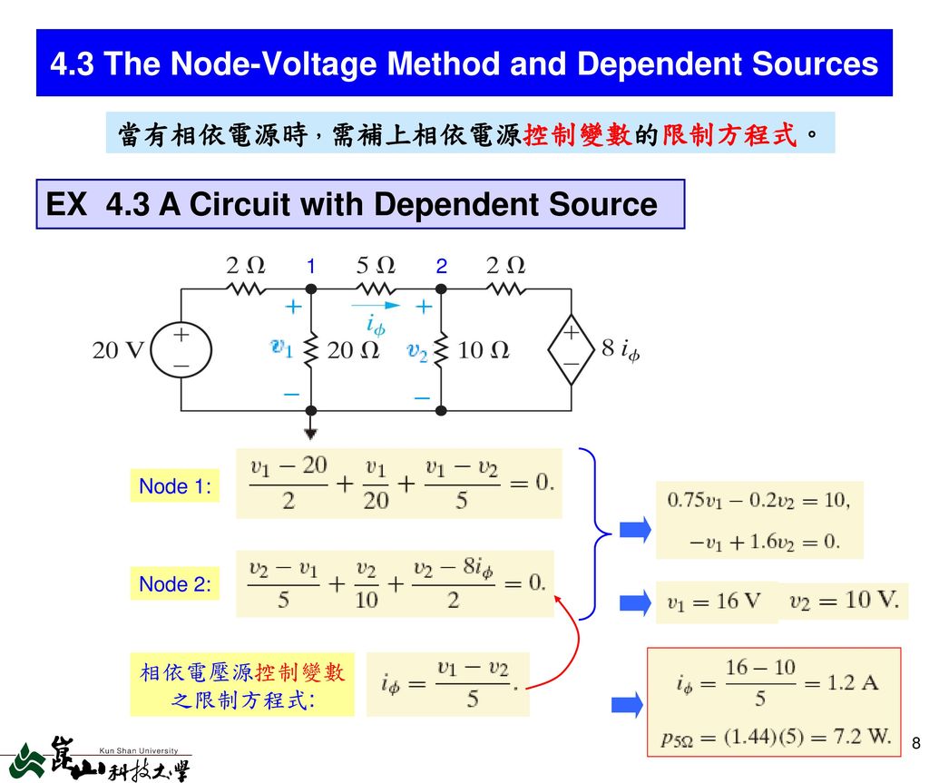 4.3 The Node-Voltage Method and Dependent Sources