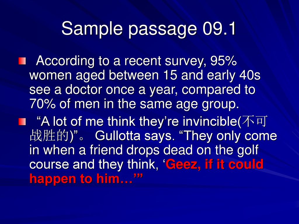 Sample passage 09.1