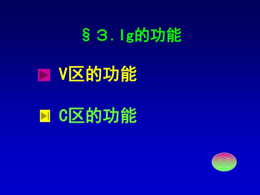 §３.Ig的功能 V区的功能 C区的功能