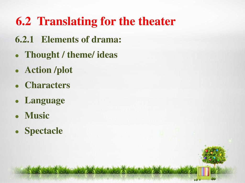 6.2 Translating for the theater