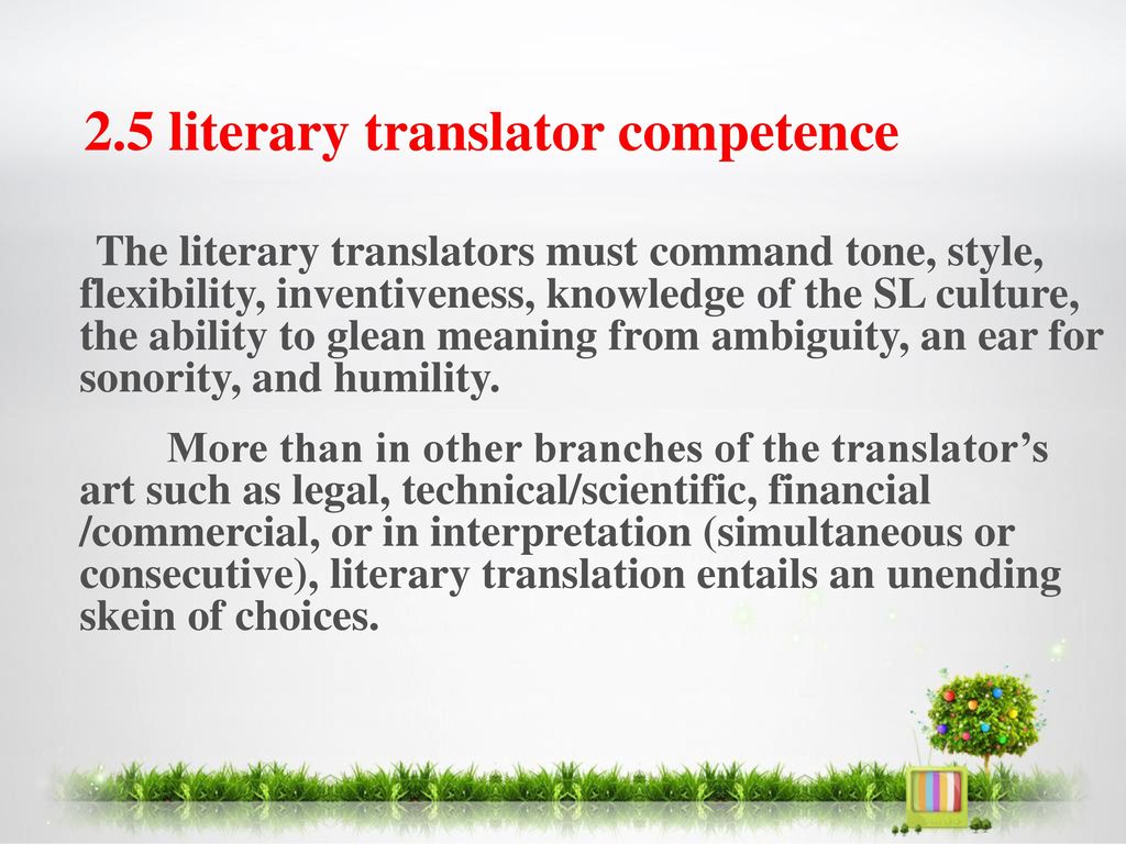 2.5 literary translator competence