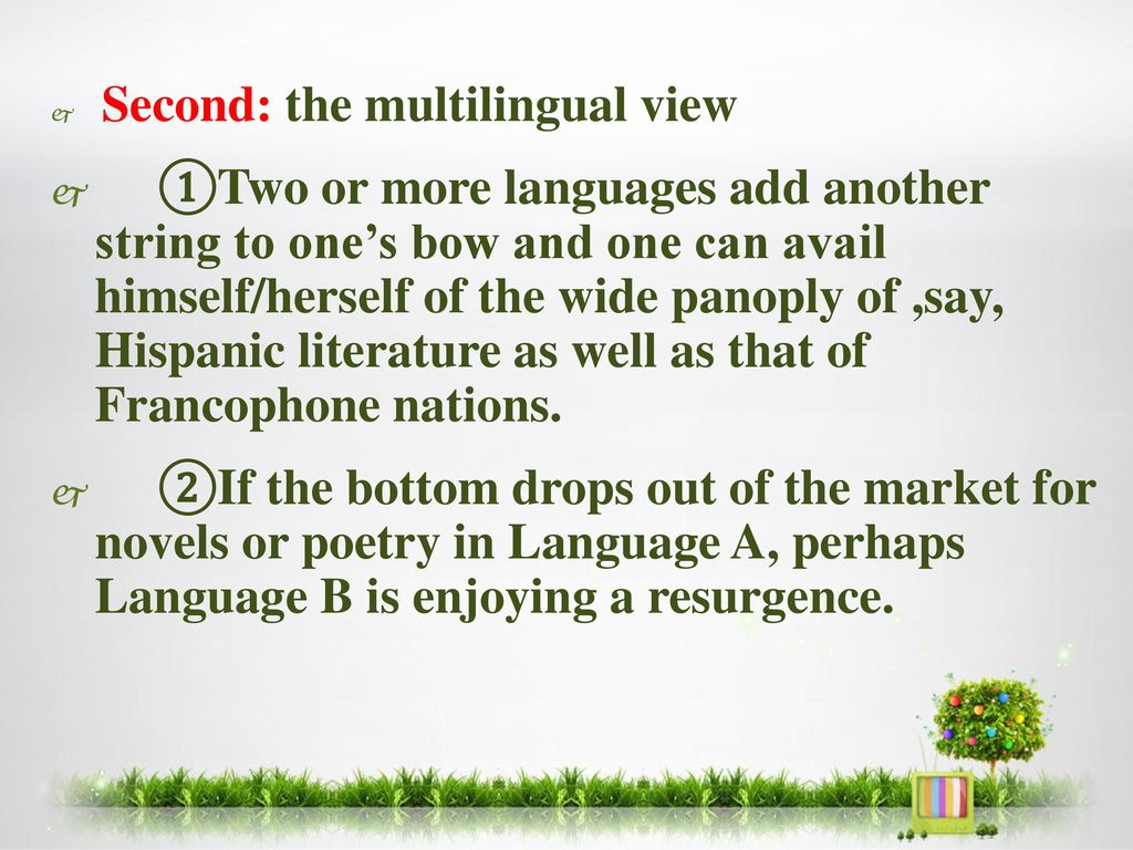 Second: the multilingual view