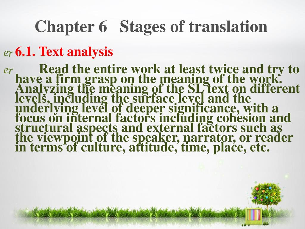 Chapter 6 Stages of translation