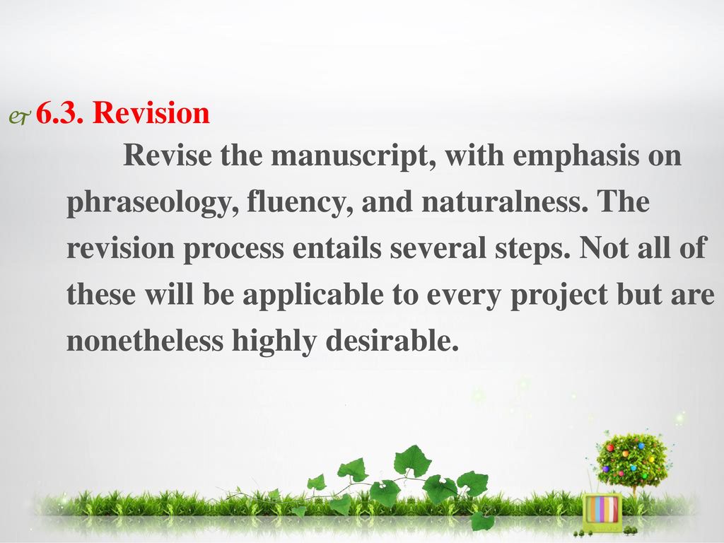 6.3. Revision