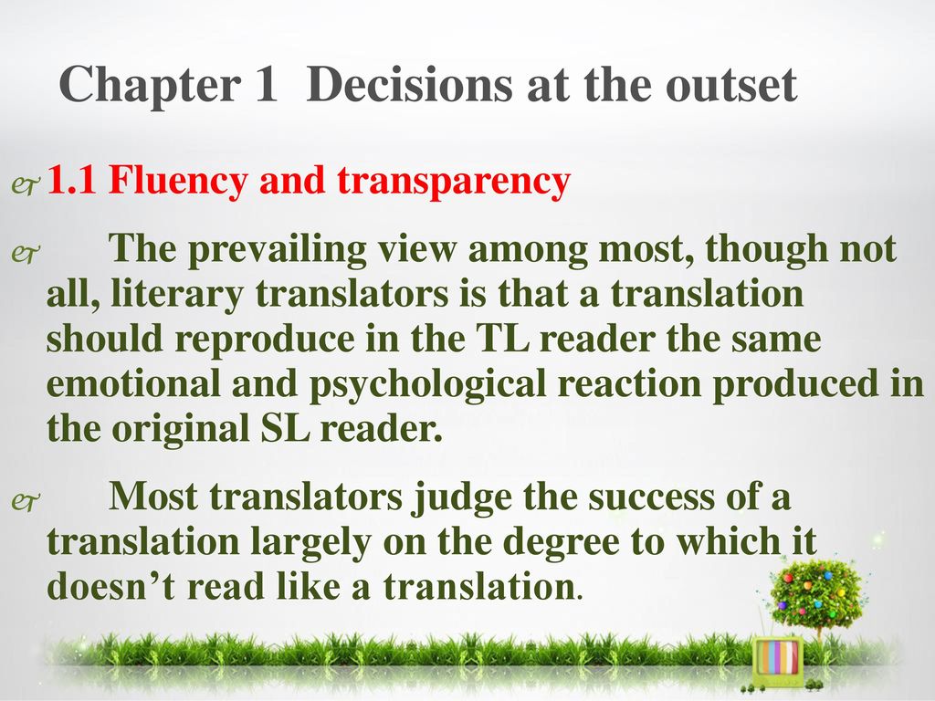 Chapter 1 Decisions at the outset