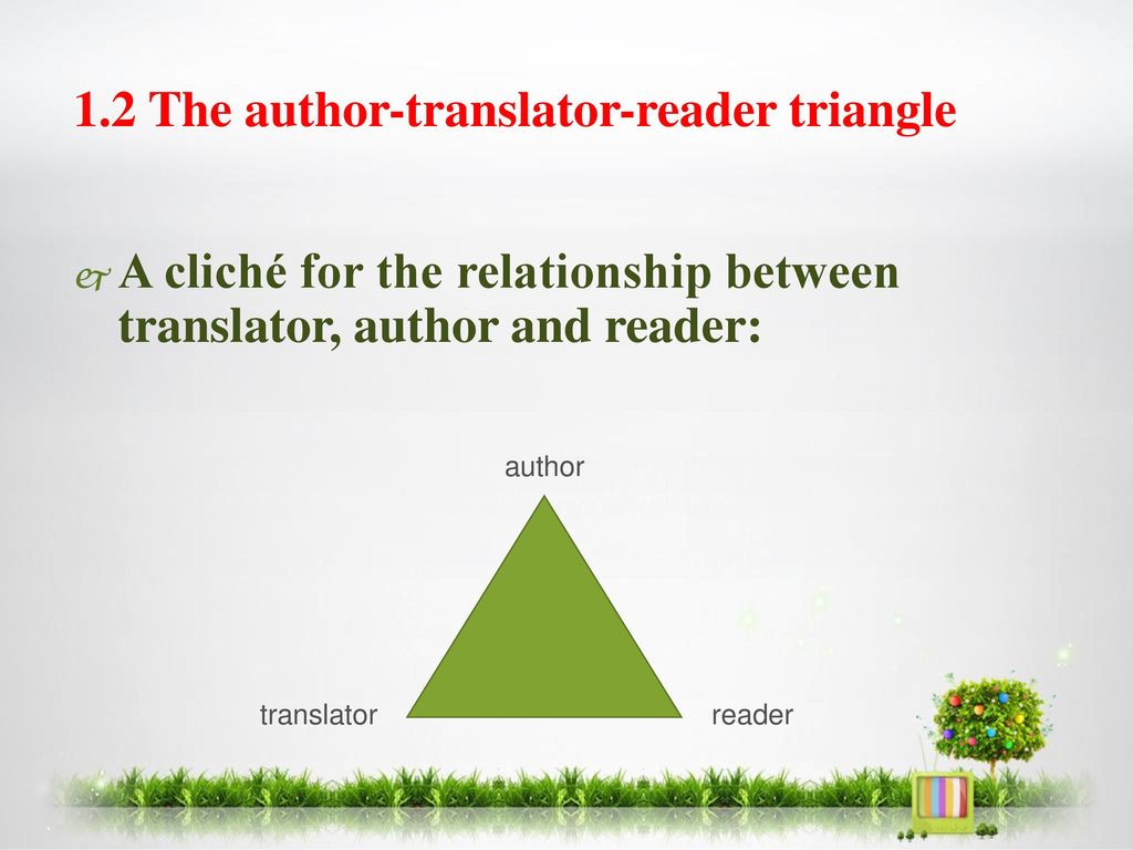 1.2 The author-translator-reader triangle