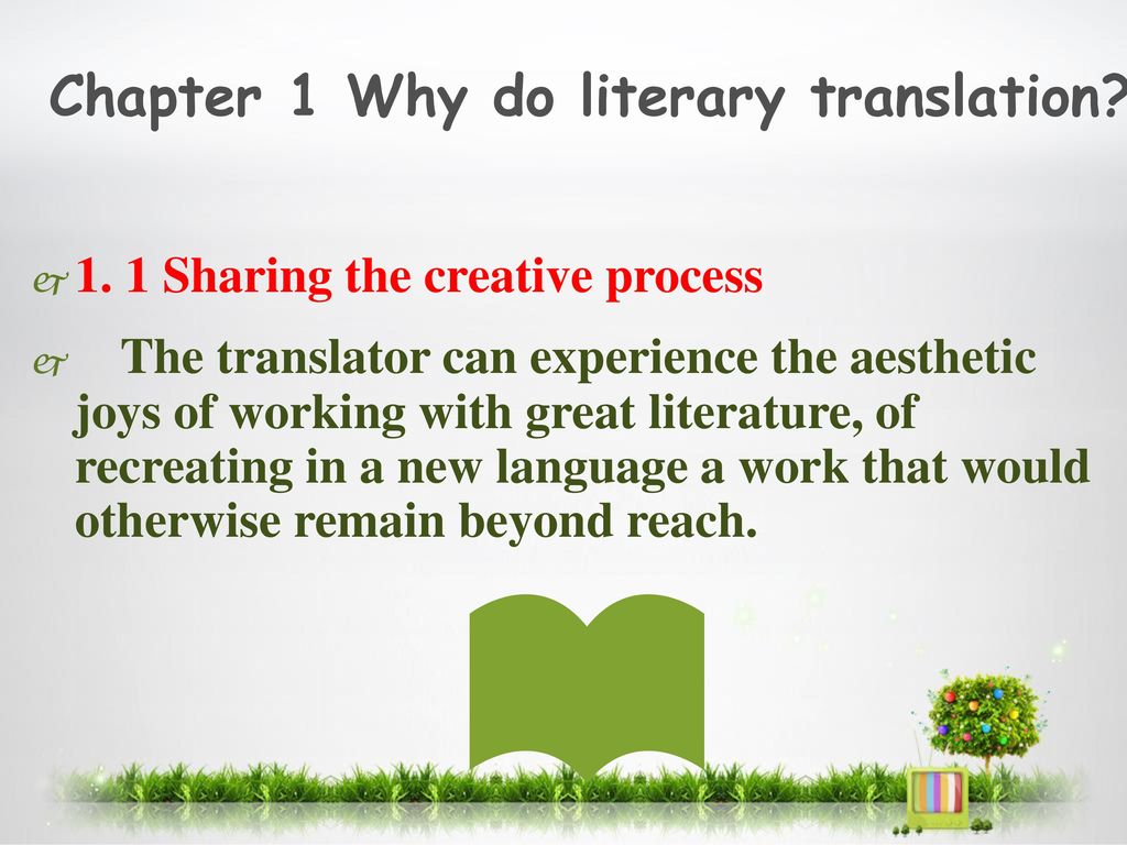 Chapter 1 Why do literary translation