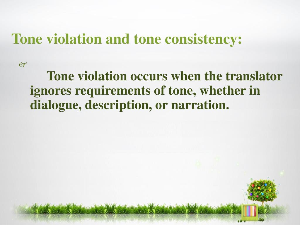 Tone violation and tone consistency: