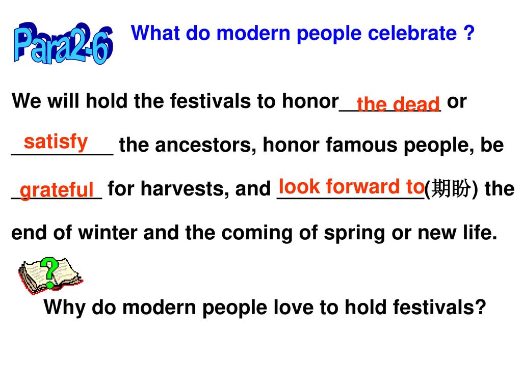 Para2-6 What do modern people celebrate