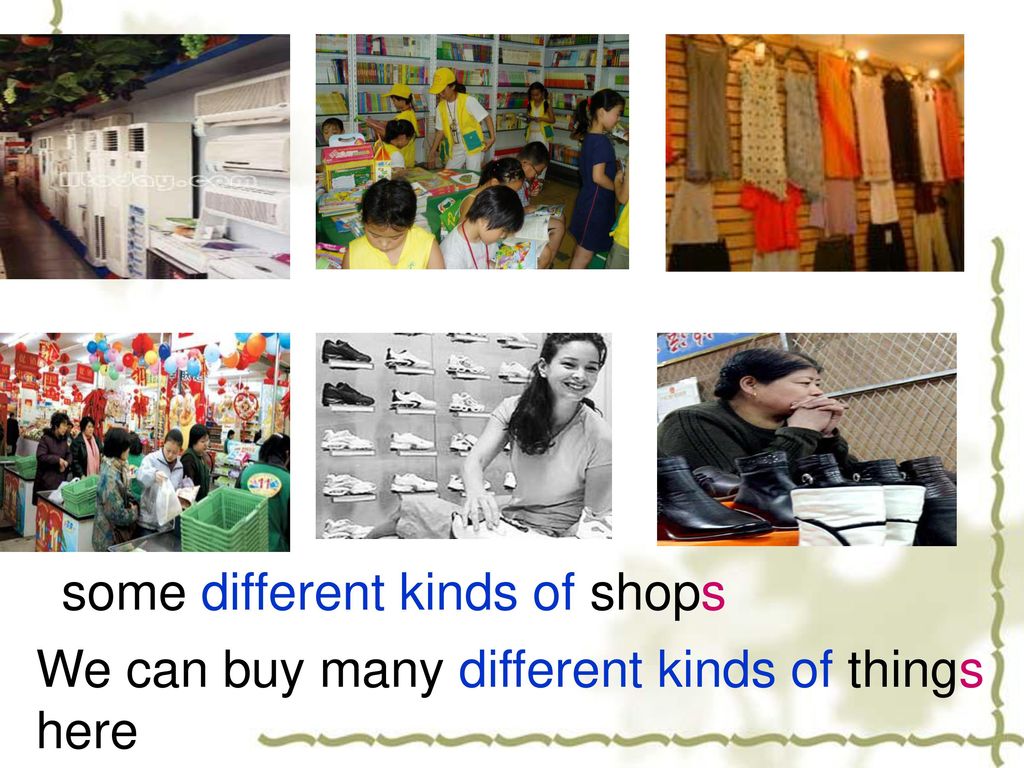 some different kinds of shops