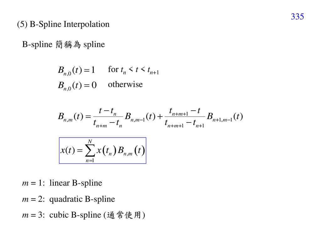 (5) B-Spline Interpolation