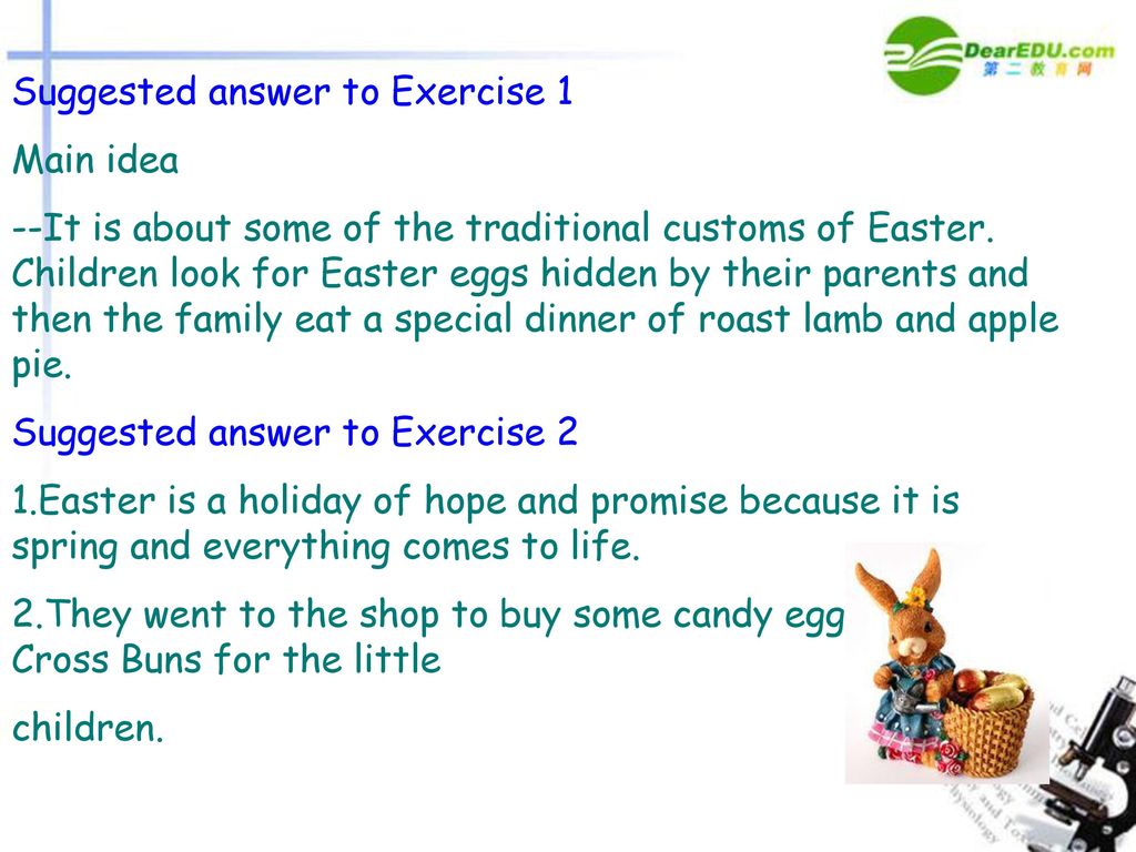 Suggested answer to Exercise 1