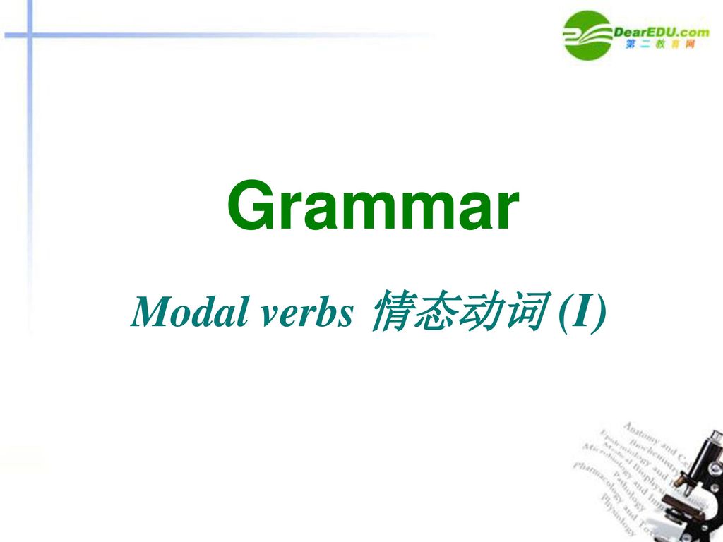 Grammar Modal verbs 情态动词 (I)