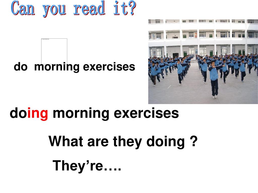 doing morning exercises