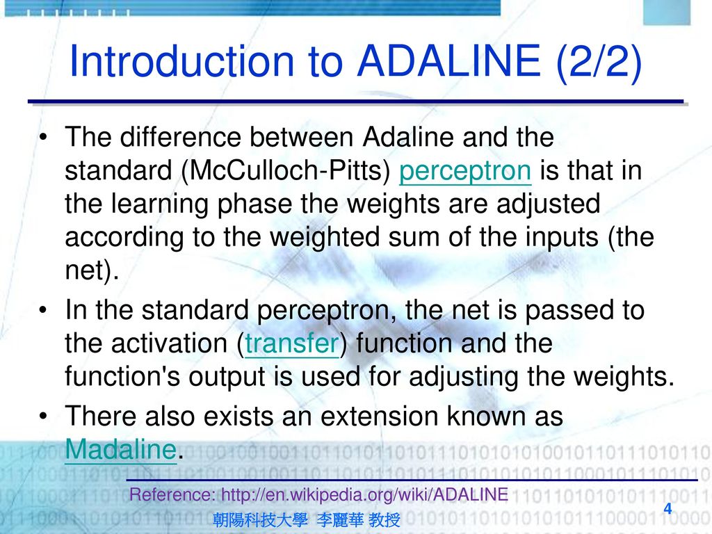 Introduction to ADALINE (2/2)