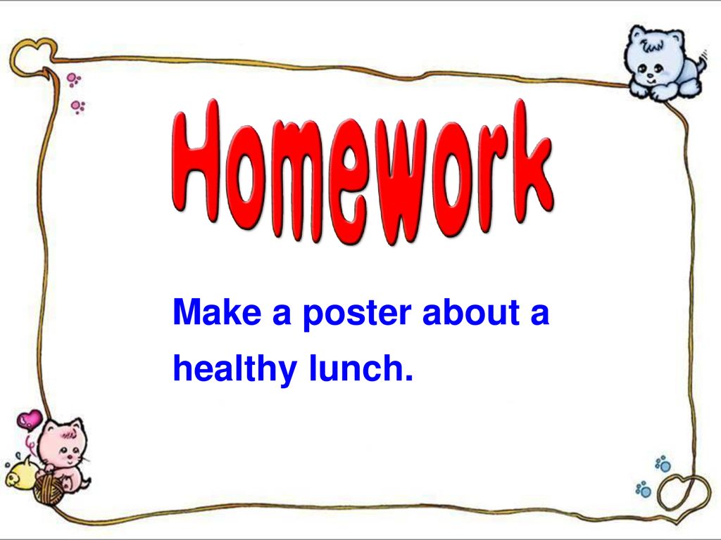Make a poster about a healthy lunch.