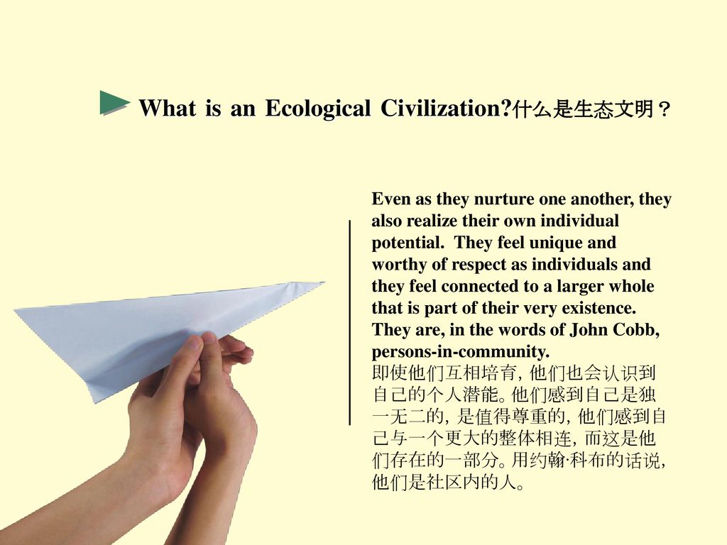 What is an Ecological Civilization 什么是生态文明？