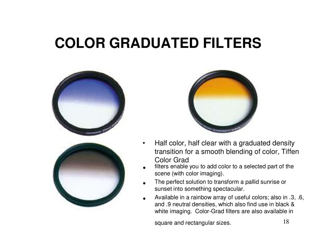 COLOR GRADUATED FILTERS