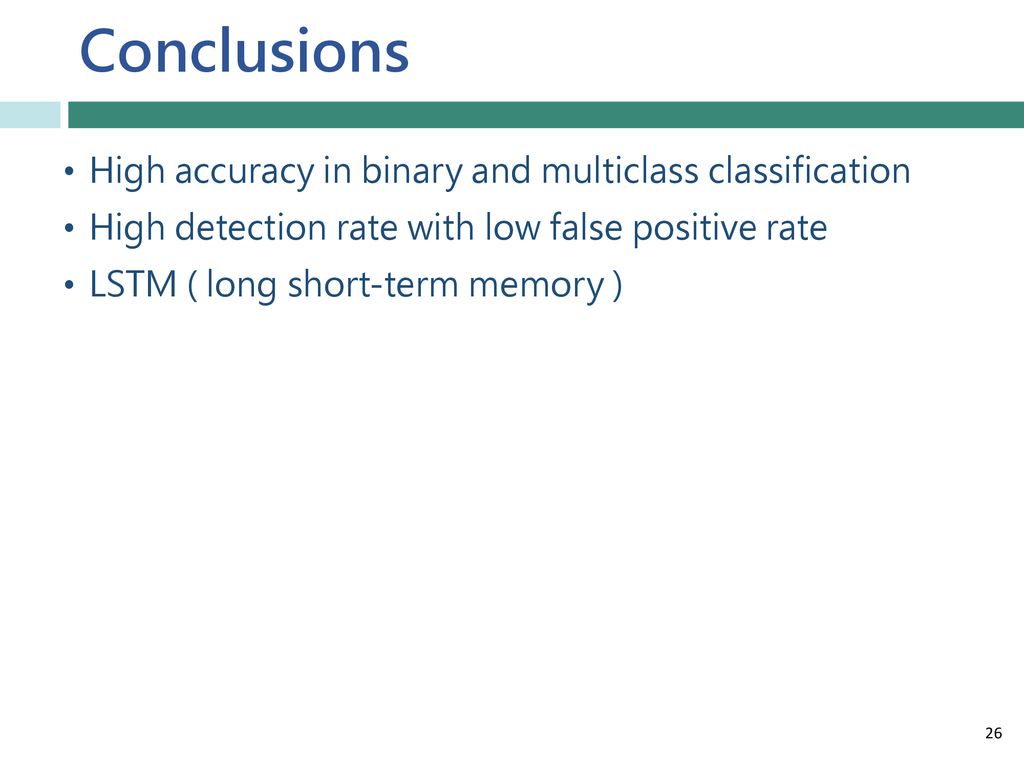 Conclusions High accuracy in binary and multiclass classification
