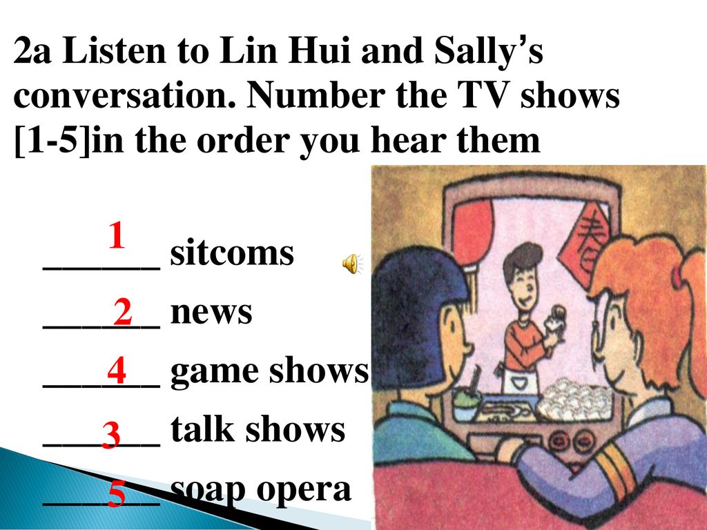 2a Listen to Lin Hui and Sally’s
