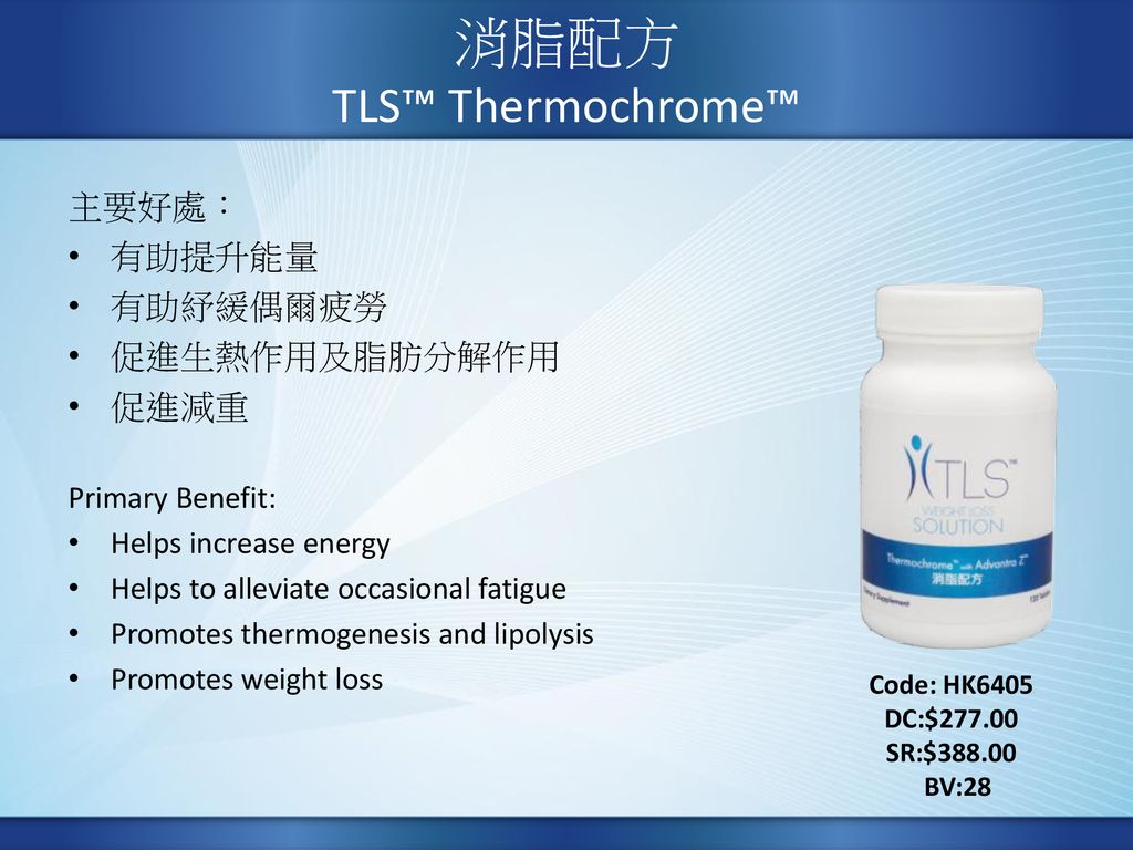 消脂配方 TLS™ Thermochrome™