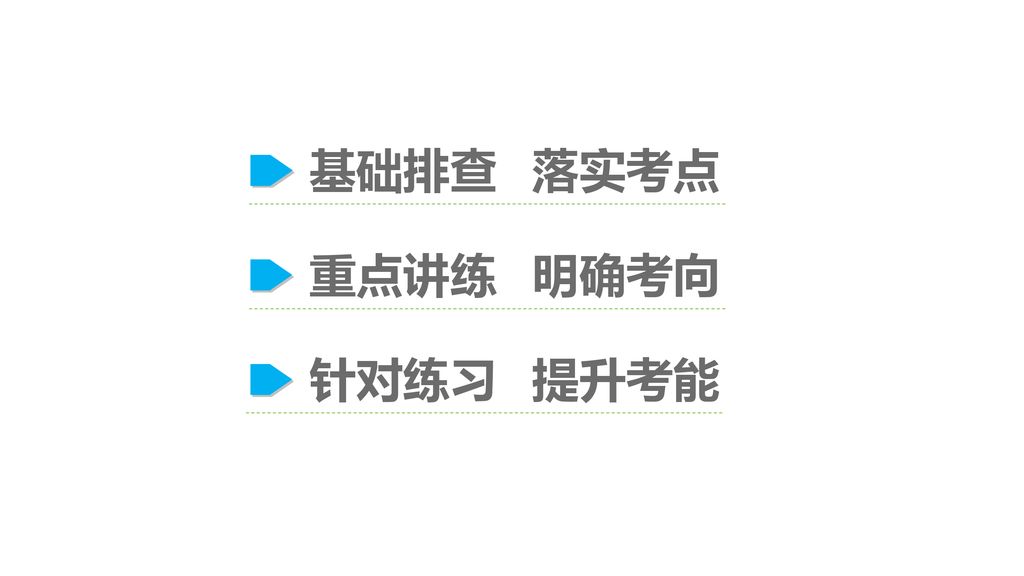 基础排查 落实考点 重点讲练 明确考向 针对练习 提升考能