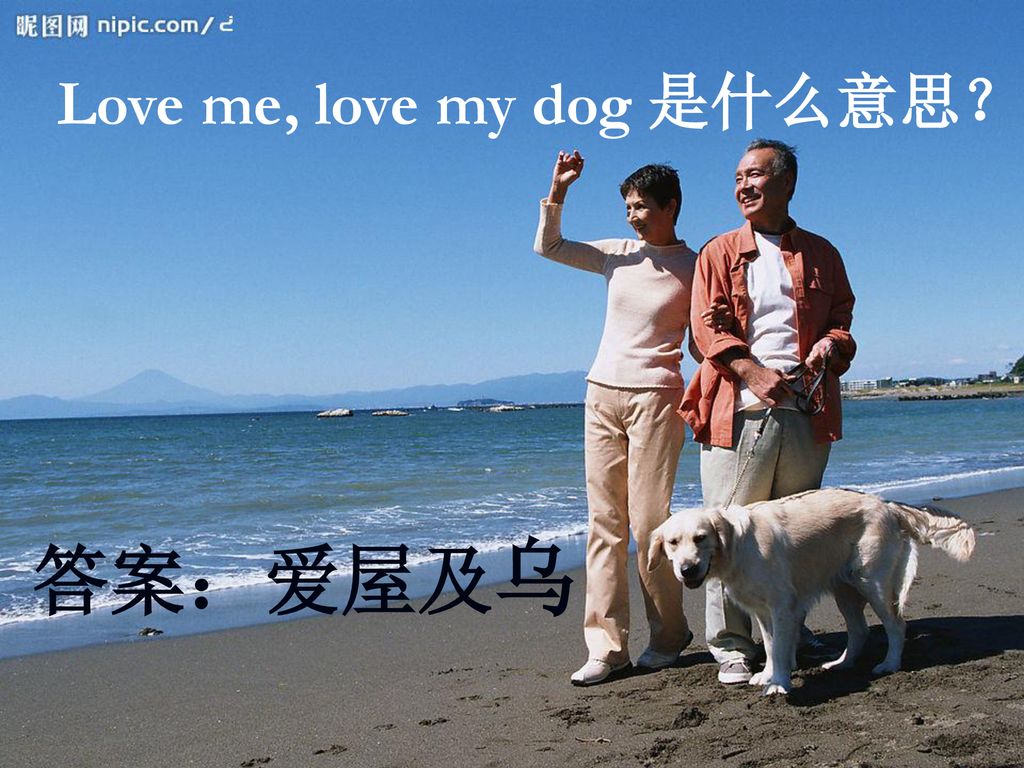 Love me, love my dog是什么意思