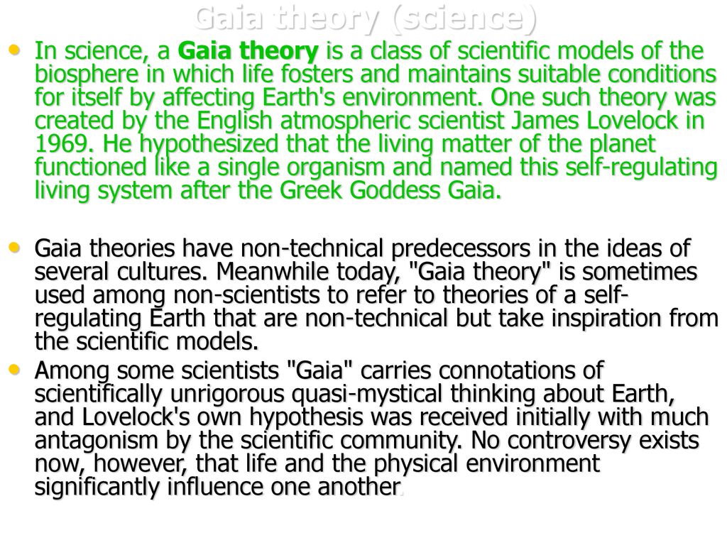 Gaia theory (science)