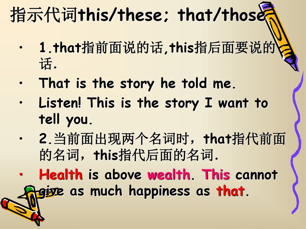 指示代词this/these; that/those