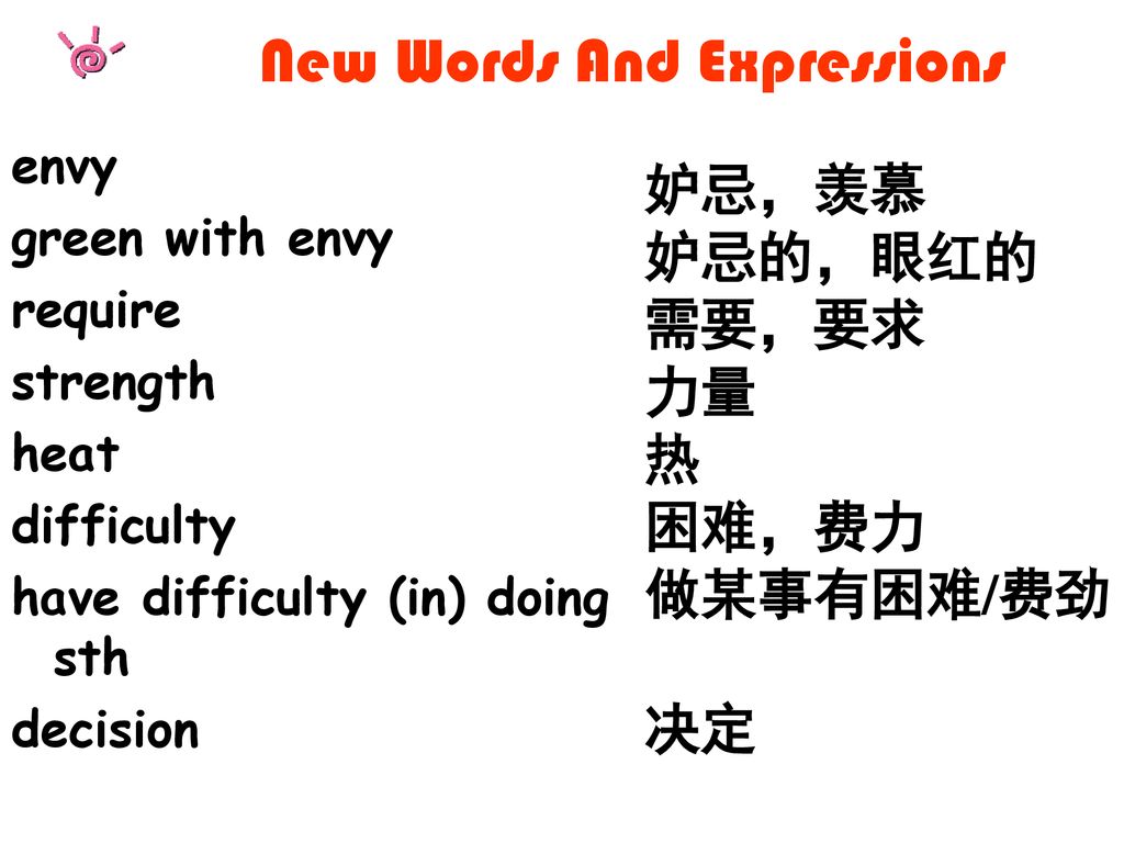 New Words And Expressions