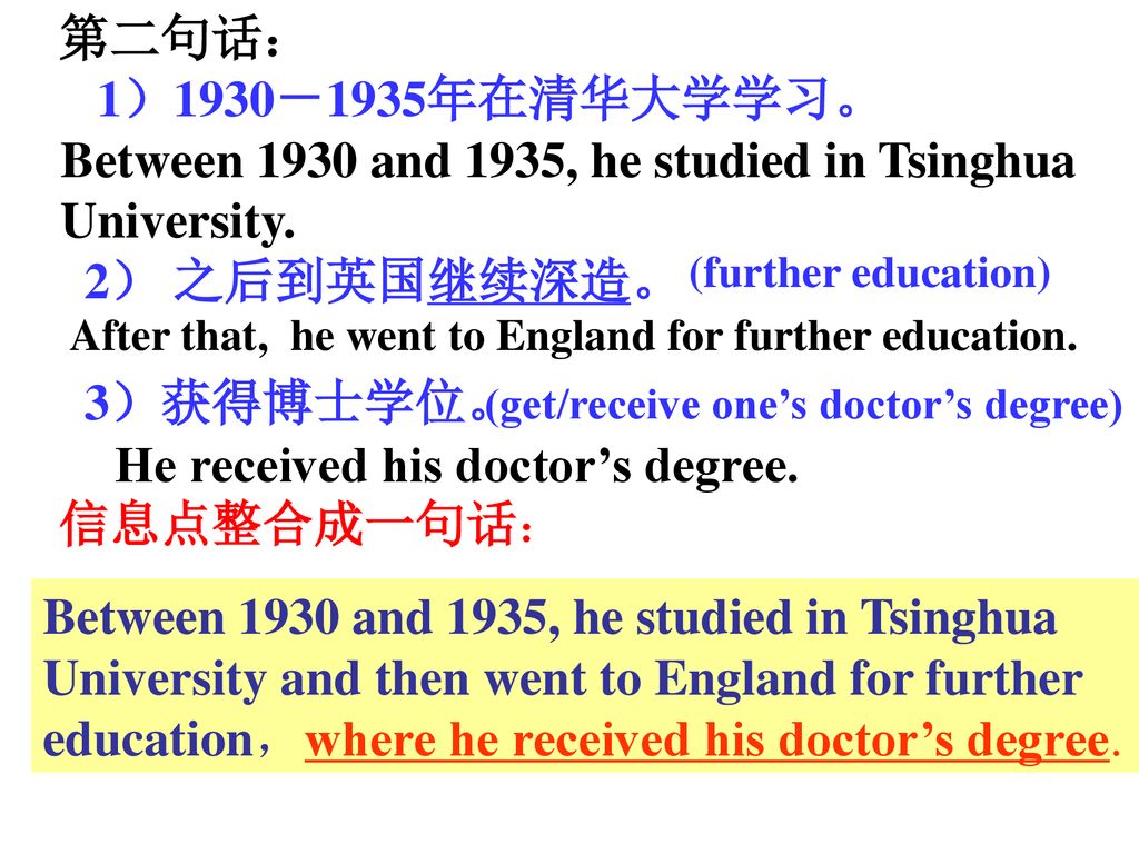 Between 1930 and 1935, he studied in Tsinghua University.