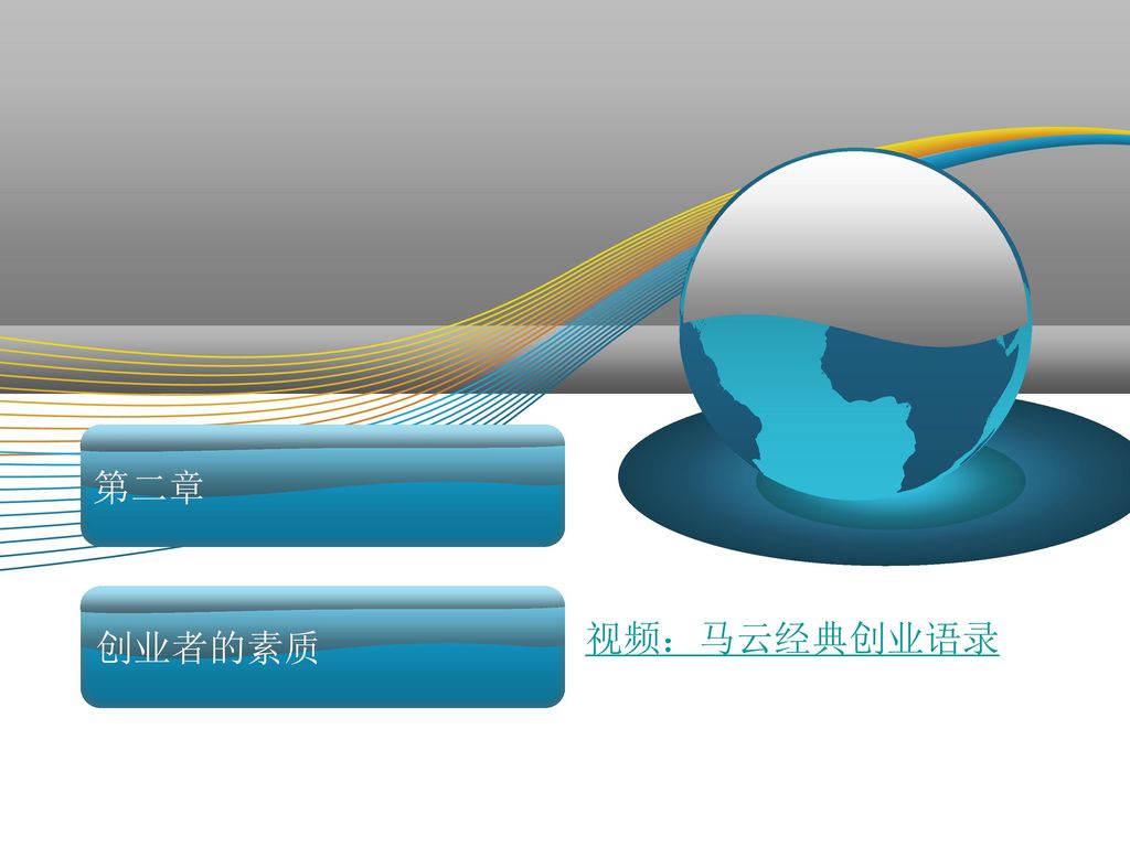 第二章视频 马云经典创业语录创业者的素质 Ppt Download
