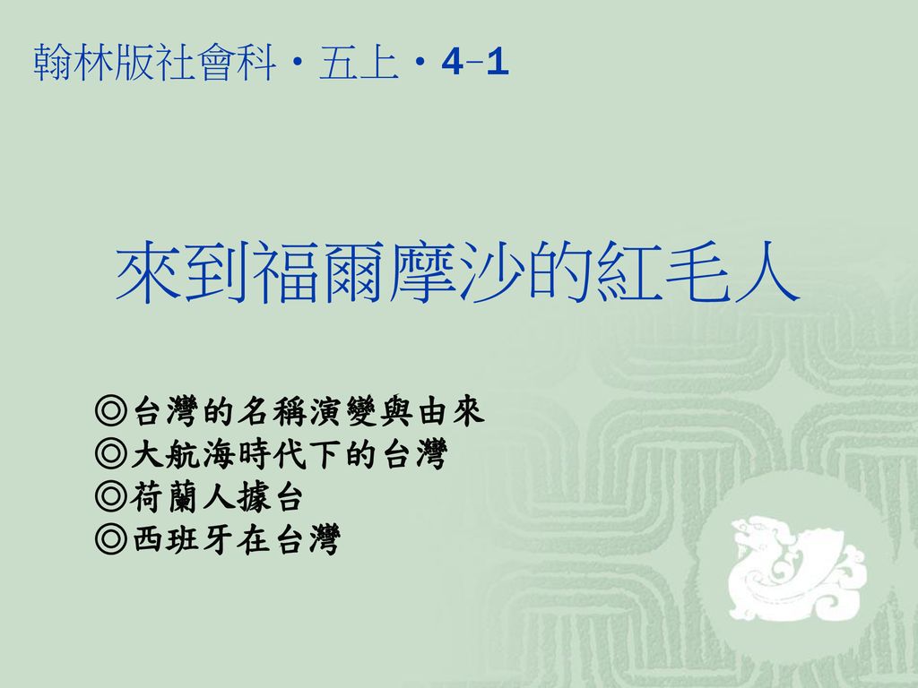 台灣的名稱演變與由來 大航海時代下的台灣 荷蘭人據台 西班牙在台灣 Ppt Download