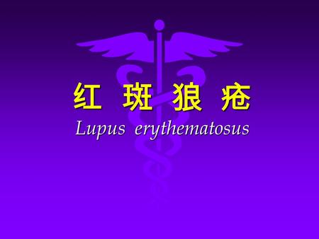 红 斑 狼 疮 Lupus erythematosus. 〔定义〕 红斑狼疮 ( Lupus erythematosus ) 是一 红斑狼疮 ( Lupus erythematosus ) 是一 种自身免疫性结缔组织病，多见于青年女性， 可伴有多种自身抗体形成，常有多系统多脏器损 害，病情严重者可危及生命。