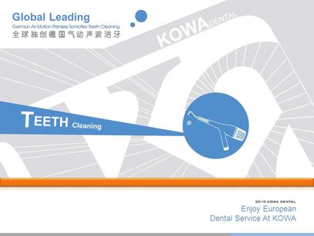 Enjoy European Dental Service At KOWA Global Leading.