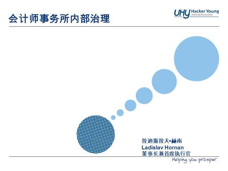 Page 1 会计师事务所内部治理 拉迪斯拉夫 赫南 Ladislav Hornan 董事长兼首席执行官.