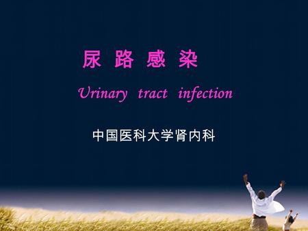尿 路 感 染 Urinary tract infection 中国医科大学肾内科. 上尿路感染 ( 主要是肾盂肾炎） 下尿路感染 （主要是膀胱炎） 尿路感染 病因与流行病学 尿路感染 病 因 流行病学 微生物侵入尿路引起的尿路炎症。 肠道革兰阴性杆菌是最常见的致病菌。 －－大肠埃希菌占 70 ％以上。