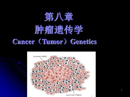 第八章 肿瘤遗传学  Cancer（Tumor）Genetics