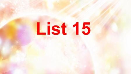 List 15.