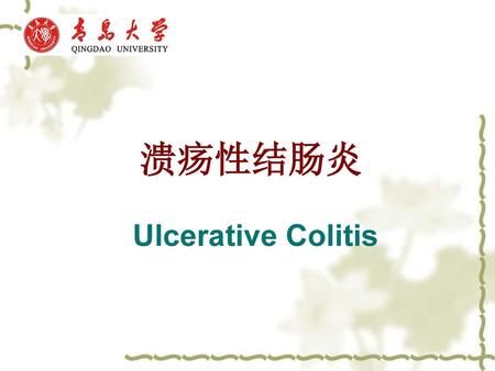 溃疡性结肠炎 Ulcerative Colitis