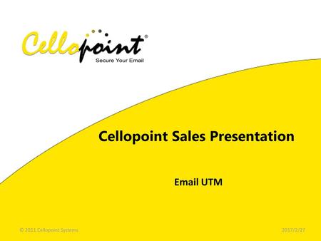 Cellopoint Sales Presentation
