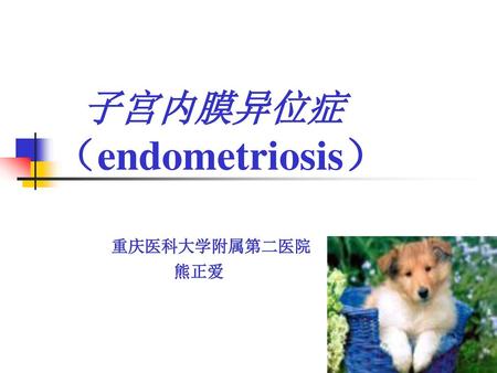 子宫内膜异位症 （endometriosis） 重庆医科大学附属第二医院 熊正爱.